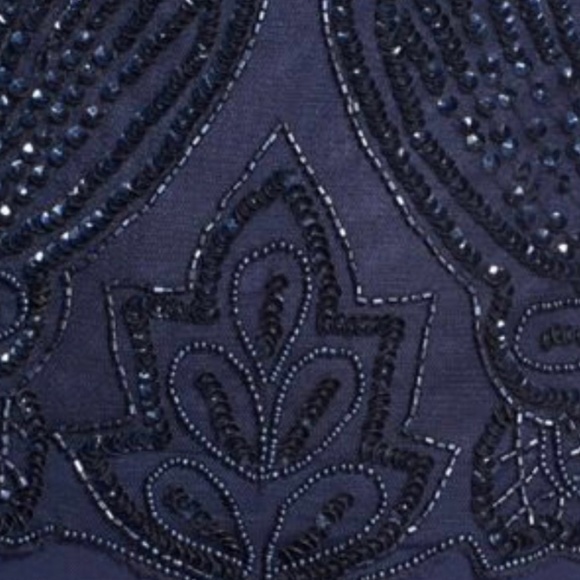 Navy Blue sequin dress by Pissarro Nights size 8 - Picture 3 of 14